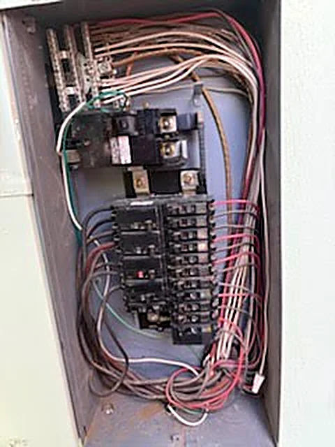 Open electrical panel during service